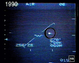UFO locked by an  F16, Belgium, March 30-31,  1989